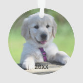 Elegant Scripted Pet's First Christmas Ornament (achterkant)