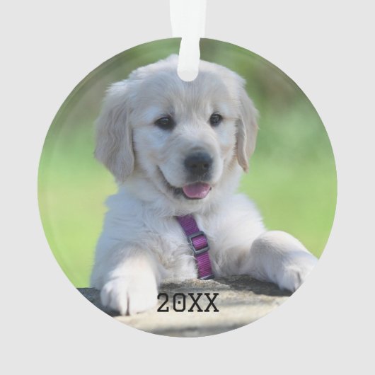 Elegant Scripted Pet's First Christmas Ornament (achterkant)