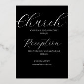 ELEGANT Scripting Roos Gold Folie Uitnodiging (Achterkant)