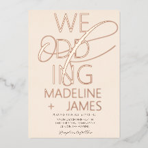 ELEGANT Scripting Rustic Tan Wedding