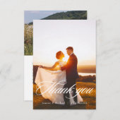 Elegant Scripting Wedding Dank u Kaart W Nota (Voorkant / Achterkant)