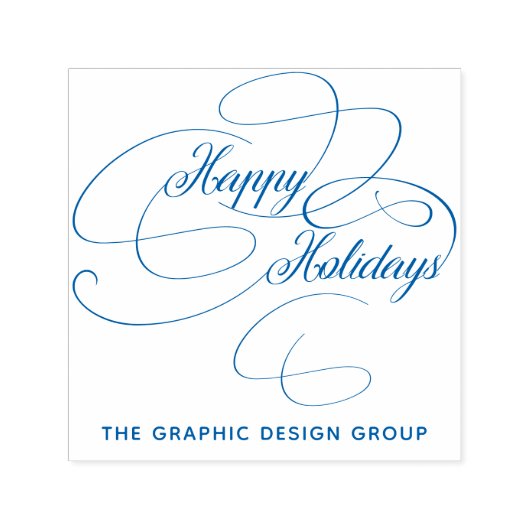 Elegant scriptkalligrafie prettige feestdagen  zelfinktende stempel (Design)