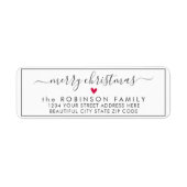 Elegant scriptlabel voor kerstretouradres voor scr etiket (Voorkant)