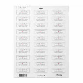 Elegant scriptlabel voor kerstretouradres voor scr etiket (Full Sheet)