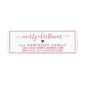 Elegant scriptlabel voor kerstretouradres voor scr etiket (Voorkant)