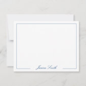 Elegant scriptmonogram naamkader notitiekaartje (Voorkant)