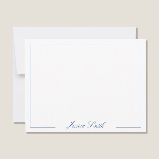 Elegant scriptmonogram naamkader notitiekaartje