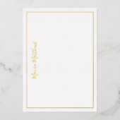 Elegant scriptnaam Silver Gold folie Note card Folie Uitnodiging (Voorkant)