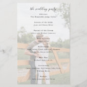 Elegant scriptpapier dubbelzijdig fotoprogramma flyer (Achterkant)