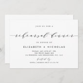 Elegant scriptuitnodiging kaart (Voorkant / Achterkant)