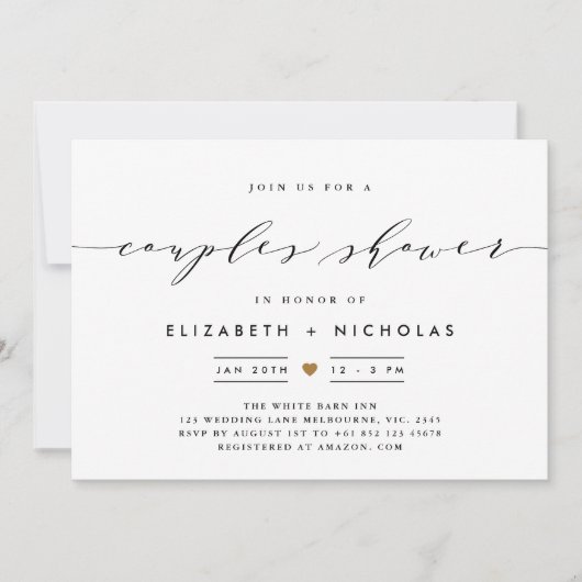 Elegant scriptuitnodiging kaart (Voorkant)