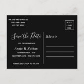 Elegant Scrit Wedding Photo Save the Date Briefkaa Uitnodiging Briefkaart (Achterkant)