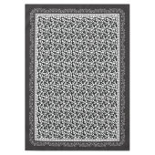 Elegant Scroll Damask Black en White Tafelkleed (Voorkant)