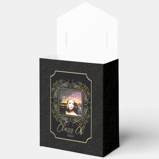 Elegant Scroll + Gold Dots Congratulation Class of Bedankdoosjes (Open)