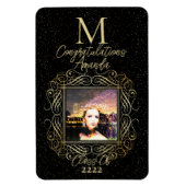 Elegant Scroll + Gold Dots Congratulation Class of Magneet (Verticaal)