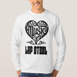 Elegant Scroll Heart voor liefhebbers van lapsteel T-shirt
