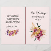 Elegant Scroll & Hearts Wedding Program (Voorkant)
