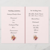 Elegant Scroll & Hearts Wedding Program (Achterkant)