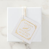 Elegant Scroll Lijst bruiloft monogram Bedankjes Labels (Met doos)