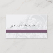 Elegant Scroll Mam Kards Contactkaartje (Achterkant)
