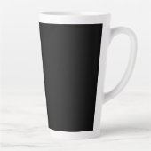 Elegant Scroll Monogram met Floral Twig Latte Mok (Rechts)