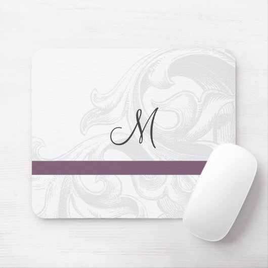 Elegant Scroll Monogram Muismatten (Met muis)