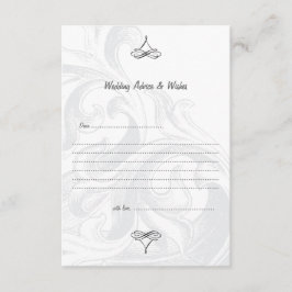 Elegant Scroll Wedding Advice Kaarten