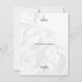 Elegant Scroll Wedding Invitations Kaart (Achterkant)