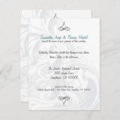 Elegant Scroll Wedding Invitations Kaart (Voorkant / Achterkant)