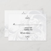 Elegant Scroll Wedding RSVP-kaarten RSVP Kaartje (Voorkant / Achterkant)