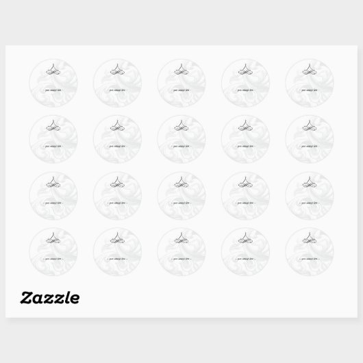 Elegant Scroll Wedding Stickers (Vel)