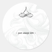 Elegant Scroll Wedding Stickers (Voorkant)