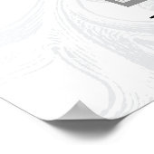 Elegant Scroll Wedding Wall Foto Art Poster (Hoek)