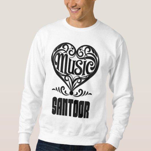 Elegant Scrolled Heart for Santoor Lovers Trui (Voorkant)