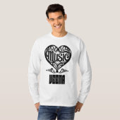 Elegant Scrolled Heart for Veena Lovers T-shirt (Voorkant volledig)