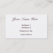 Elegant scrollen & roze rozen & teacup visitekaartje (Achterkant)