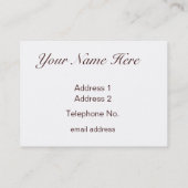 Elegant scrollen & roze rozen & teacup visitekaartje (Achterkant)