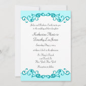 Elegant Scrolls Border Wedding Kaart (Voorkant)