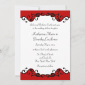 Elegant Scrolls Border Wedding Kaart (Voorkant)
