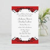 Elegant Scrolls Border Wedding Kaart (Staand voorkant)
