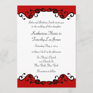 Elegant Scrolls Border Wedding Kaart