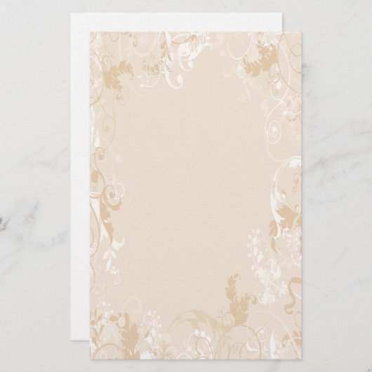 Elegant Scrolls Stationery Briefpapier (Voorkant / Achterkant)