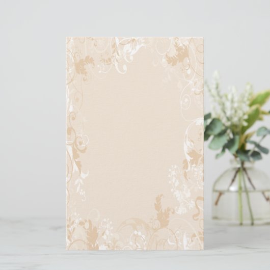 Elegant Scrolls Stationery Briefpapier (Staand voorkant)