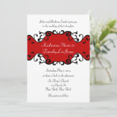 Elegant Scrolls Wedding Kaart (Staand voorkant)