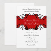 Elegant Scrolls Wedding Kaart (Voorkant / Achterkant)