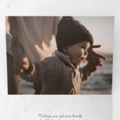 Elegant Sculpted White Marble Photo Drieluik Wenskaart (Binnenzijde eerst)