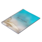 Elegant Sea Shells Blue Tropical Beach Chic Modern Notitieboek (Linkerzijde)