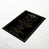 Elegant Sea Turtle #3 Wedding Foil Invitation Folie Feestdagenkaart (Gedraaid)