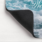 Elegant Sea Wave Pattern Personalized Mouse Pad Muismat (Hoek)