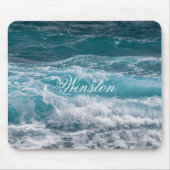 Elegant Sea Wave Pattern Personalized Mouse Pad Muismat (Voorkant)